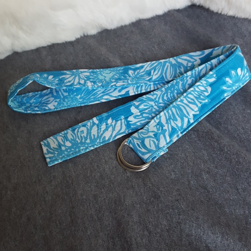 D ring belt with authentic fabric